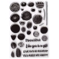 Preview: Silikonstempel Designermotive Blüten, Früchte